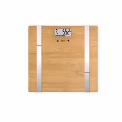 Terraillon BAMBOO FIT, Pèse-personne électronique, 180 kg, 100 g, Bambou, kg, Carré