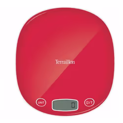 Terraillon Macaron+, Balance de ménage électronique, 5 kg, 0,5 g, Rose, Comptoir, Boutons