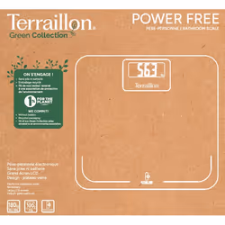 Terraillon Power Free Rectangle Vert Pèse-personne électronique