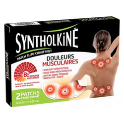 SyntholKiné Patch Chauffant Douleurs Musculaires Bas du Dos 2 Patchs