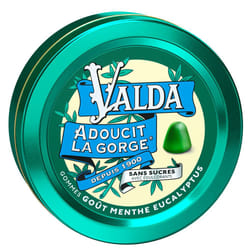 Open Food Valda - Gomme goût Menthe Eucalyptus - Oméga Pharma - 50 g