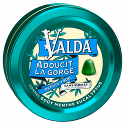 Open Food Valda - Gomme goût Menthe Eucalyptus - Oméga Pharma - 50 g