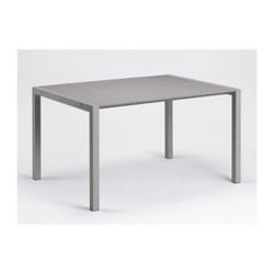 Table Grosfillex Eden 133 - Gris platinium - 133x87 - Aluminium et résine - 6P