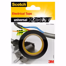 Scotch 7100021033, 1 pièce(s), Noir, Vinyl, 10 m, 15 mm