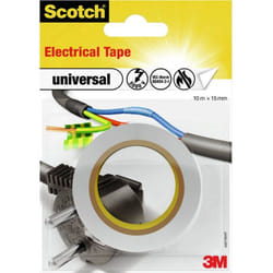 Scotch - 3M universal 4401WHT Ruban isolant ® blanc (l x l) 10 m x 15 mm 1 pc(s)