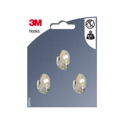 3M - Lot de 3 crochets adhésif transparent 0.3 kg