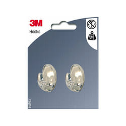 3M - Lot De 2 Crochets Adhésif, Transparent 0.5 Kg