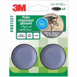 Spécial meubles en fer forgé pour usage extérieur Embouts extensibles adaptables à plusieurs diamètres (de 47 à 52mm). Anti-b ...