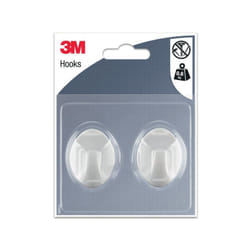 3M - Lot de 2 crochets adhésif blanc 0.6 kg
