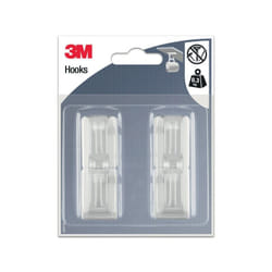 3M - Lot de 4 crochets adhésif blanc