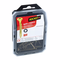 Vis bois anti-fendage 4.5 x 30 - Bte de 170 ROCKET est la marque la plus plébiscité par les professionnels. Le conditionnemen ...