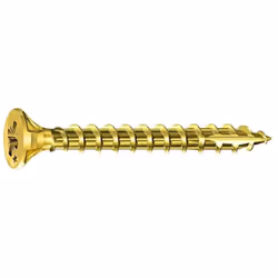 Vis rocket minivybac pozidriv tête fraisée 4.5x50mm, 15 pièces VYNEX référence 758855. acier bichromaté. Une entaille coupant ...