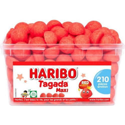 HARIBO Boite de 210 bonbons Tagada Maxi original - 106 kg