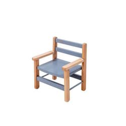 Fauteuil - COMBELLE - Juliette - Hybride Bleu Gris - 1 place - Bois massif
