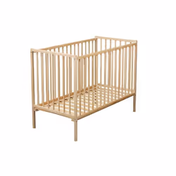 COMBELLE Lit en bois 60x120 cm RYnmi Vernis naturel