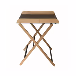 Table à langer en bois Jade bicolore noir - Combelle - 2 hauteurs de réglage - Compacte et fonctionnelle