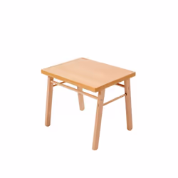 Bureau enfant vernis naturel - Combelle - 50x43x40 cm - Coins arrondis - Activités créatives - Bois massif