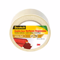 Nom du produit : Ruban adhésif double face Marque du produit : SCOTCH Couleur : Marron Type de surface : Surfaces rugueuses L ...