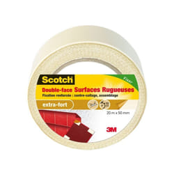 Scotch - Rouleau adhésif double face surfaces rugueuses L.20 m x L.50 mm