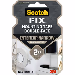 Scotch 7100263852, Adhésif double-face, Blanc, 2 m, Intérieure, Plastique, 2 kg