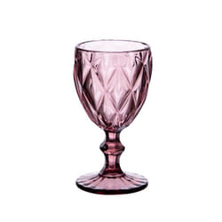 Boite de 6 verres à pied 25 cl diamond rose - Trend