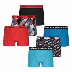 Lot de 6 boxers garçon Ecopack Trio Pop Athena
