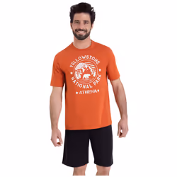 Pyjama court col rond homme Ecopack Athena