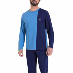 Pyjama long col rond homme Ecopack Athena