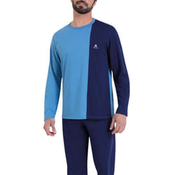 Pyjama long col rond homme Ecopack Athena