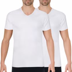 Lot de 2 t-shirts col V coton bio Athena