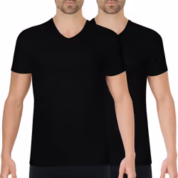 Lot de 2 Tee shirts col V homme Coton Bio Athena