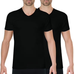Lot de 2 Tee shirts col V homme Coton Bio Athena