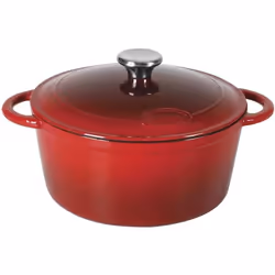 SITRAM - 711069 cocotte fonte émaillée ronde 5l rouge intérieur noir induction