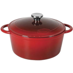 SITRAM - 711069 cocotte fonte émaillée ronde 5l rouge intérieur noir induction