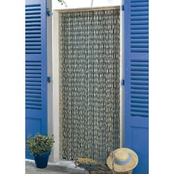Rideau de porte - MOREL - E107 - Naturel - 100x220 cm - Gris - Contemporain