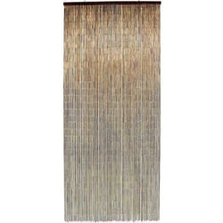 Rideau de porte Bâtonnets de bambou vernis - coloris acajou - 90 x 200 cm - Morel