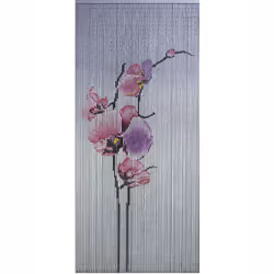 Rideau de porte en bois de bambou Phalaeno 90 x 200 cm - Morel Donnez une touche décorative exotique à votre intérieur avec c ...