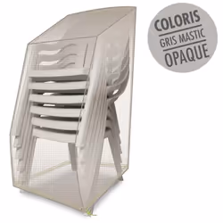 Housse de protection/ bâche pour pile de chaises. Dim : 66 x 66 x 110 cm - Jardiline La housse de protection pour piles de ch ...