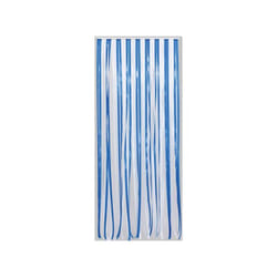 Rideau de porte plastiques antilles blanc/bleu 90x220cm - Morel