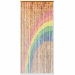 Rideau de porte en bois de bambou pour porte d'entrée Rainbow 90 x 200 cm Morel Mettez du soleil et une touche de gaieté dans ...