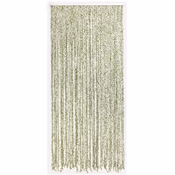 Rideau de porte Torsades de polyester et feuillage artificiel - 90 x 200 cm - Morel