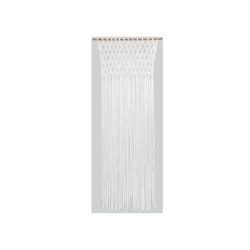 Rideau de porte - MOREL - Tressage macramé - Jersey de coton - 90 x 200 cm - Blanc