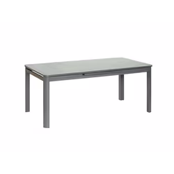 Table De Jardin En Aluminium Et Verre