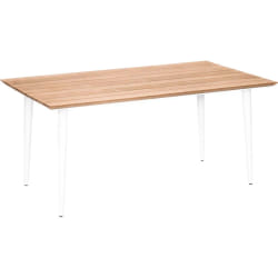 Table Rectangulaire En Acier Et Teck