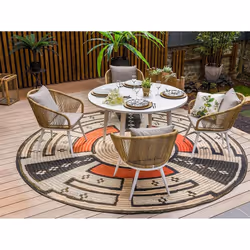 Table Ronde En Aluminium