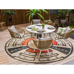 Table Ronde En Aluminium