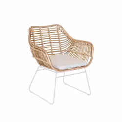Set De 2 Fauteuils En Résine Tressée Imitation Rotin