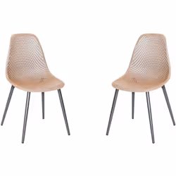 Lot De 2 Chaises Exterieur En Résine Tressée