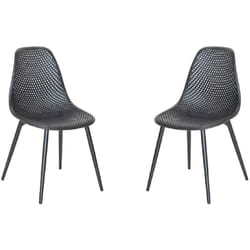 Lot De 2 Chaises Exterieur En Résine Tressée