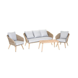 Salon Détente Pour 4 Ou 5 Personnes En Résine Tressée
